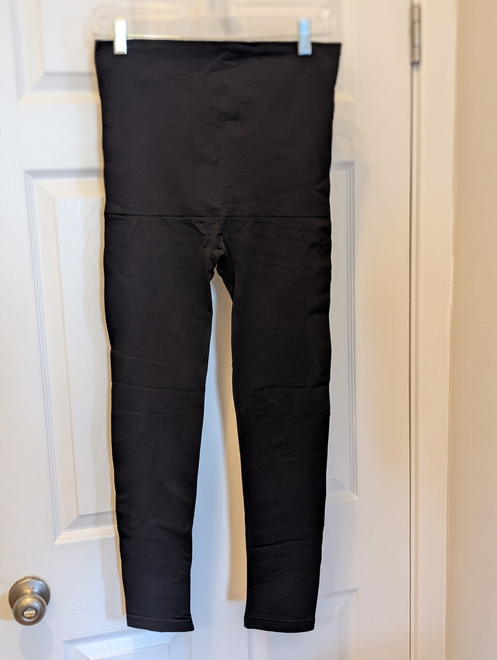 High Waisted XL Compression Leggings Tummy Control Shapewear Black Stretch